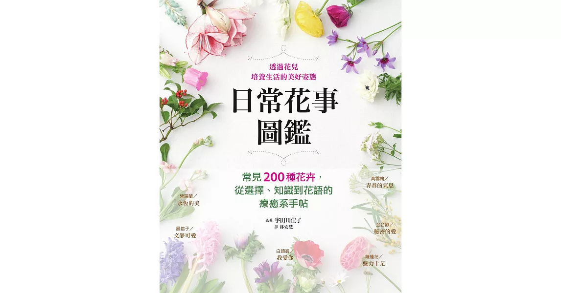 日常花事圖鑑：常見200種花卉，從選擇、知識到花語的療癒系手帖 (電子書) | 拾書所