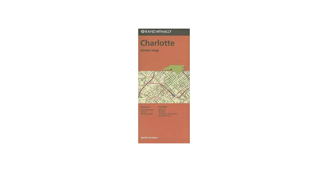 Rand McNally Charlotte Street Map: North Carolina | 拾書所