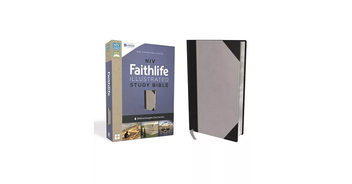 Faithlife Study Bible: New International Version, Gray / Black, Leathersoft, Biblical Insights You Can See | 拾書所