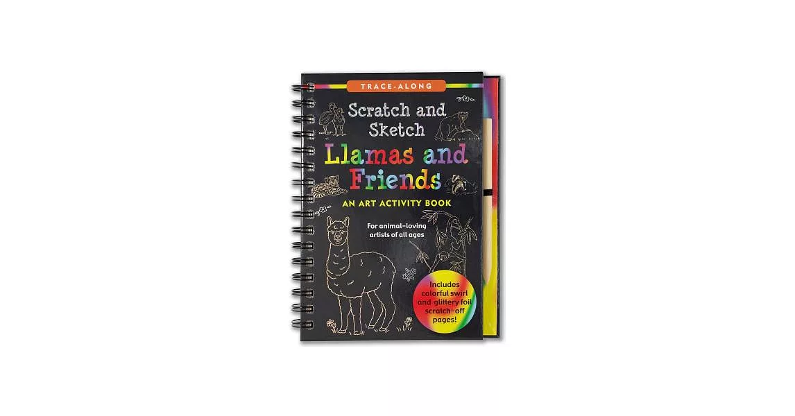 Llamas & Friends Scratch & Sketch: An Art Activity Book, Includes Wood Scratcher | 拾書所