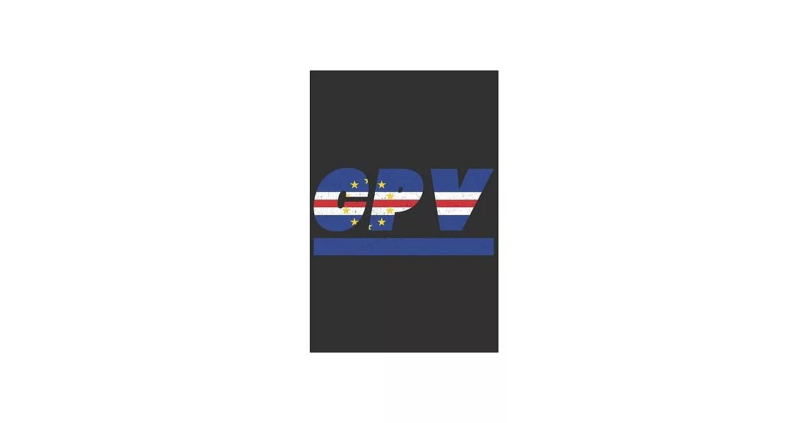 Cpv: Cape Verde notebook with lined 120 pages in white. College ruled memo book with the cape verde flag | 拾書所