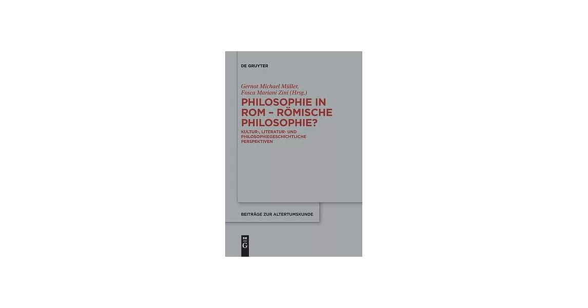 Philosophie in Rom - Römische Philosophie? | 拾書所