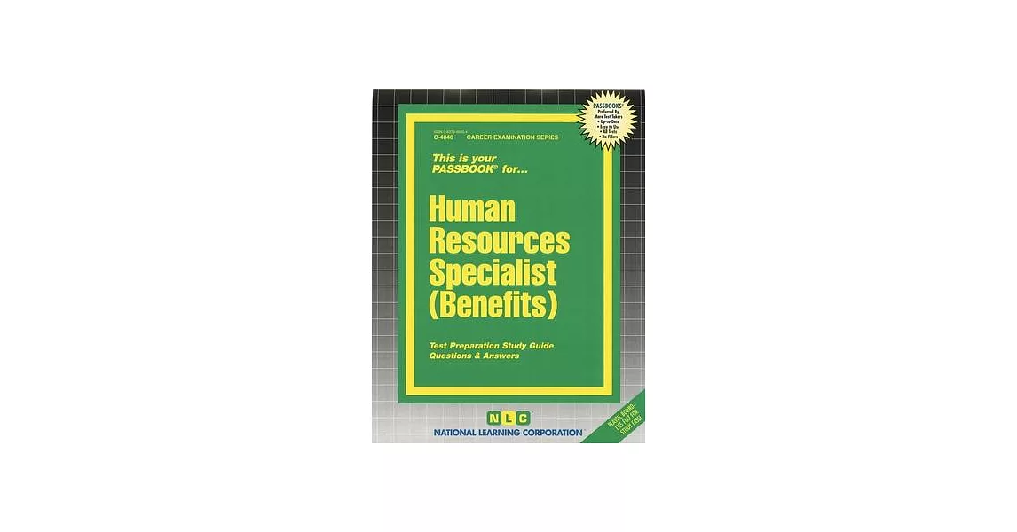 Human Resources Specialist (Benefits): Passbooks Study Guide | 拾書所