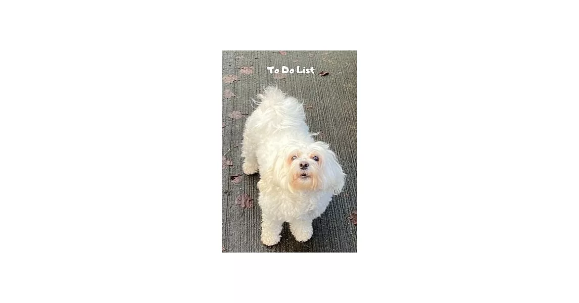 To do list: 100 page to do list with tick box to check when task has been completed. Handy 6x9 size. Cute maltese dog with blue & | 拾書所