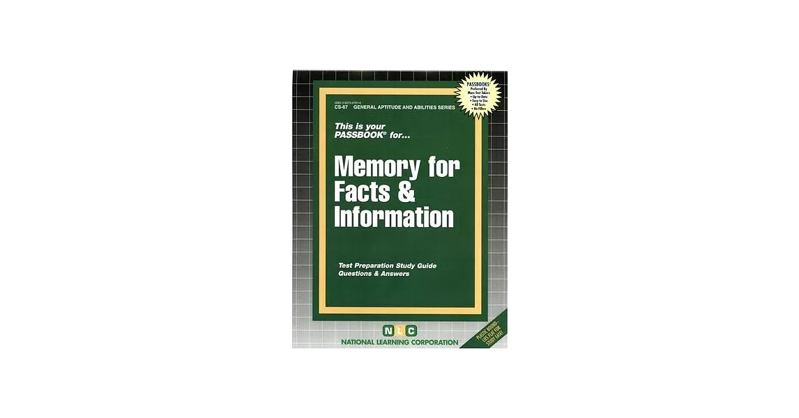 Memory for Facts & Information: Passbooks Study Guide | 拾書所