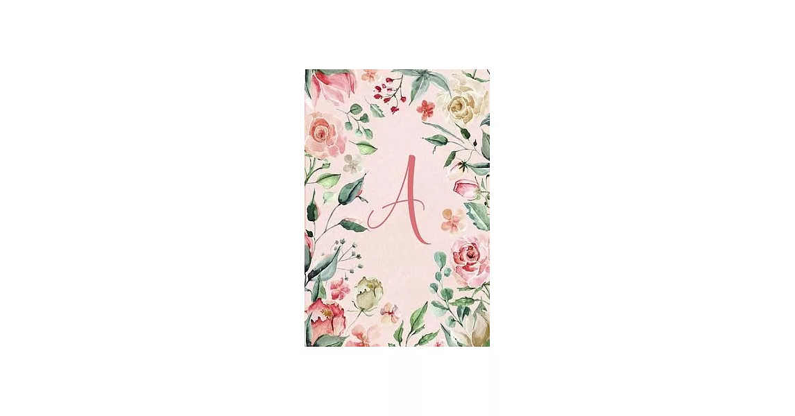 2020 Weekly Planner - Letter A - Pink Green Floral Design: 6＂x9＂ 1-Yr Weekly Calendar, 1 week - 2-page layout, Personalized with Initials. | 拾書所