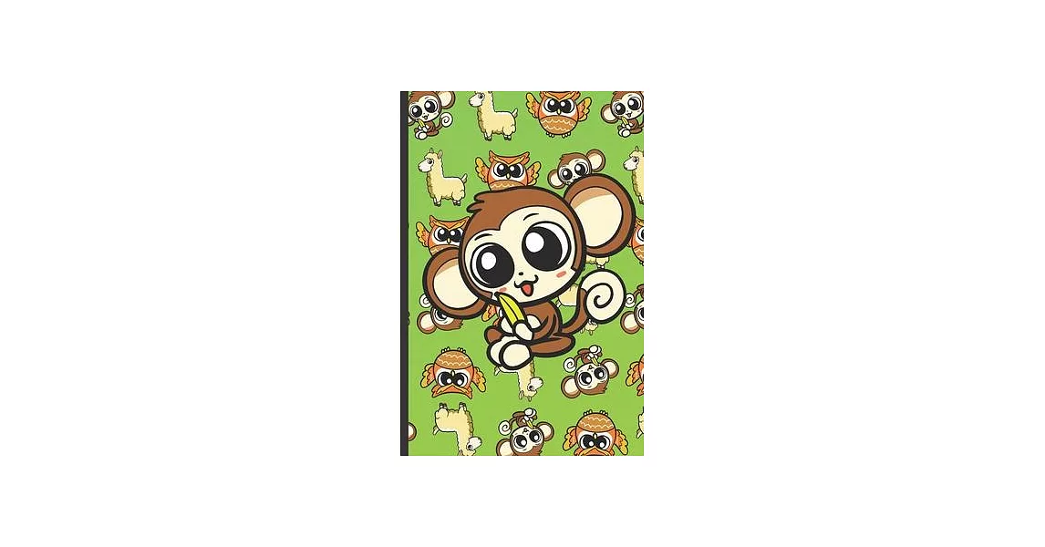 Home Improvement Maintenance and Repair Journal: Monkey with a Banana and Lllamas and Owls in the Background on a Lime Green Cover. | 拾書所
