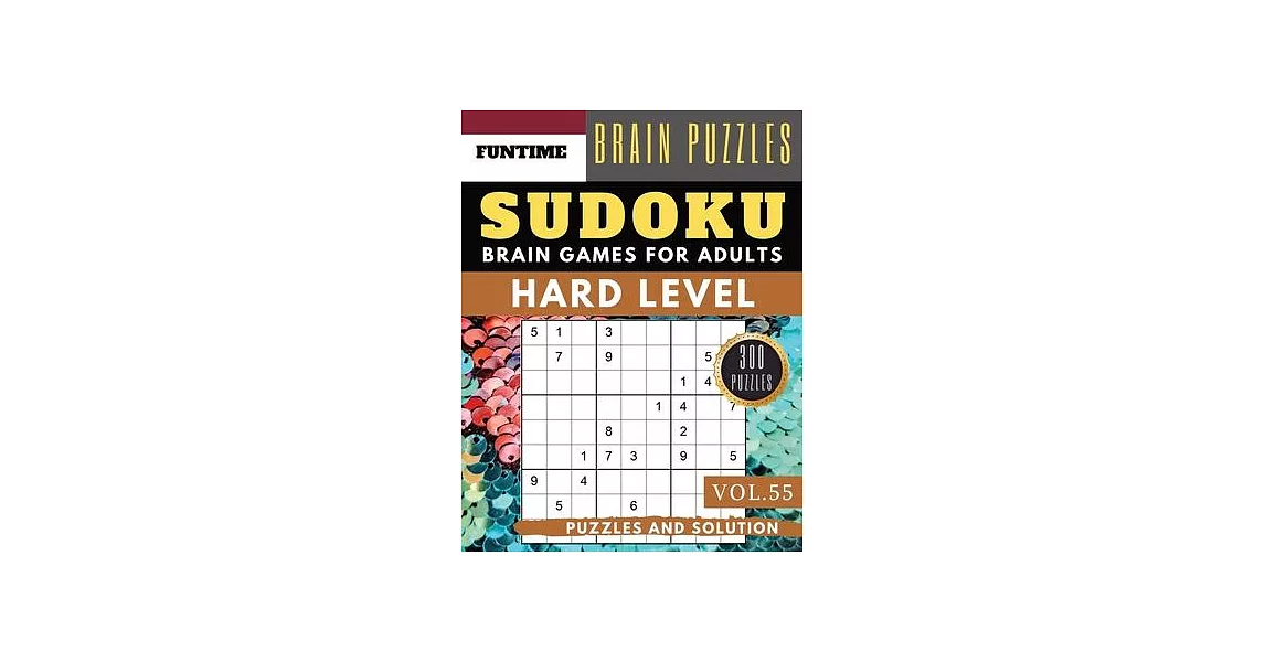 Hard Sudoku: Huge 300 hard SUDOKU puzzle books - sudoku hard to extreme difficulty Maths Book to Challenge Your Brain for Adult and | 拾書所