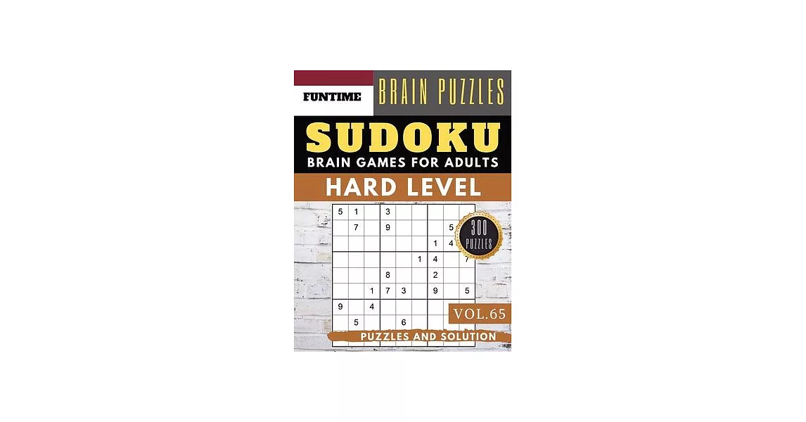 Hard Sudoku: Huge 300 hard SUDOKU puzzle books - sudoku hard to extreme difficulty Maths Book to Challenge Your Brain for Adult and | 拾書所