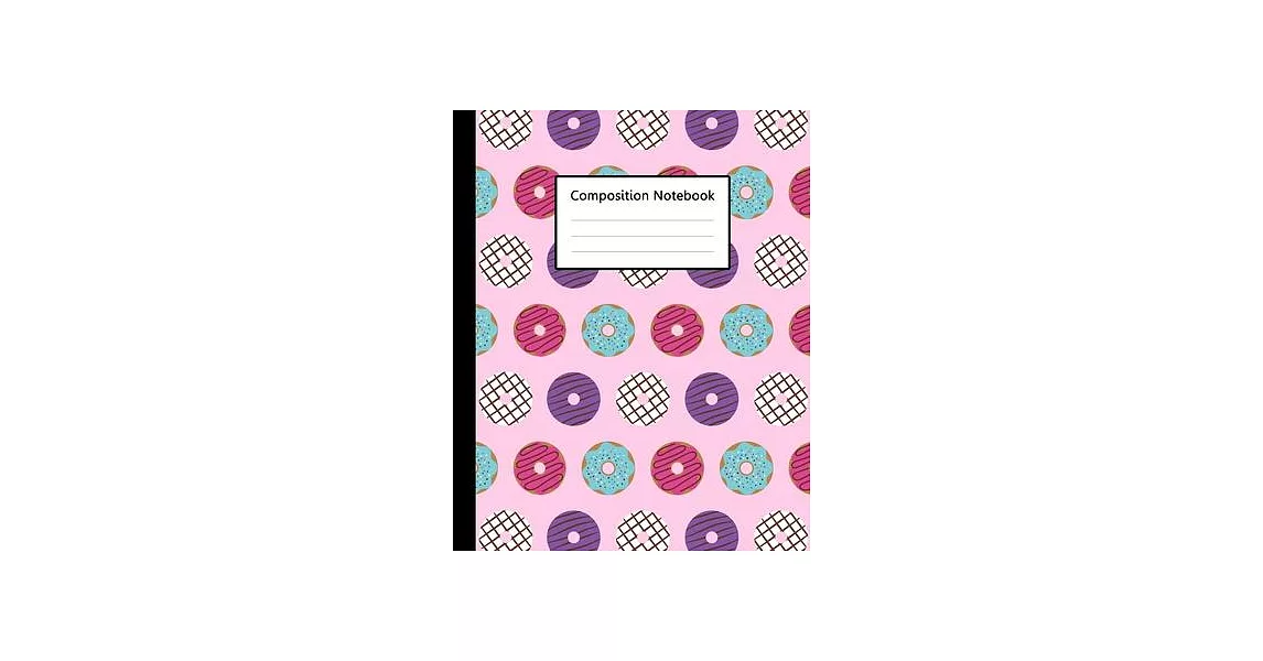 Composition Notebook: Cute mini Doughnut Colorful Pink Pattern, 110 Pages 7.5＂x9.25＂ College Wide Ruled Paper Notebook Journal, Blank Lined | 拾書所