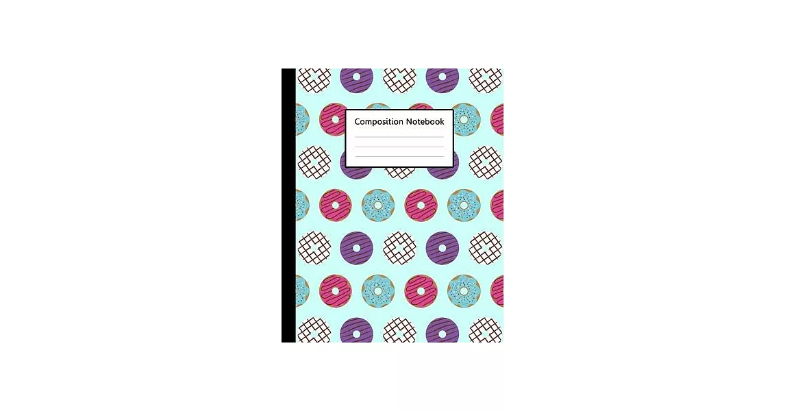 Composition Notebook: Cute mini Doughnut Colorful Blue Sky Pattern, 110 Pages 7.5＂x9.25＂ College Wide Ruled Paper Notebook Journal, Blank Li | 拾書所