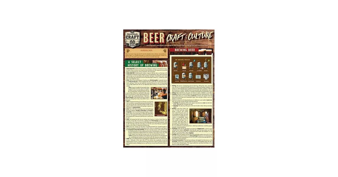 Beer - Craft & Culture: Quickstudy Laminated Reference Guide to Brewing, Ingredients, Styles & More | 拾書所