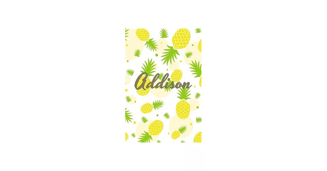 Addison: Personalized Pineapple fruit themed Dotted Grid Notebook Bullet Grid Journal teacher gift teacher Appreciation Day Gif | 拾書所