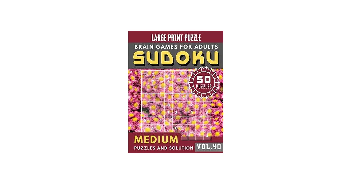 Sudoku Medium: suduko puzzle books for adults large print - Full Page SUDOKU Maths Book to Challenge Your Brain Large Print (Sudoku B | 拾書所