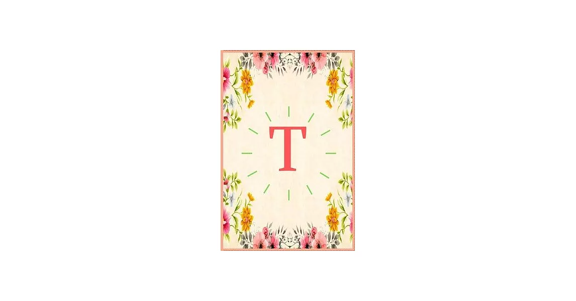 博客來-T: Monogram Initial T Notebook for Women, Girls and School, Pink ...