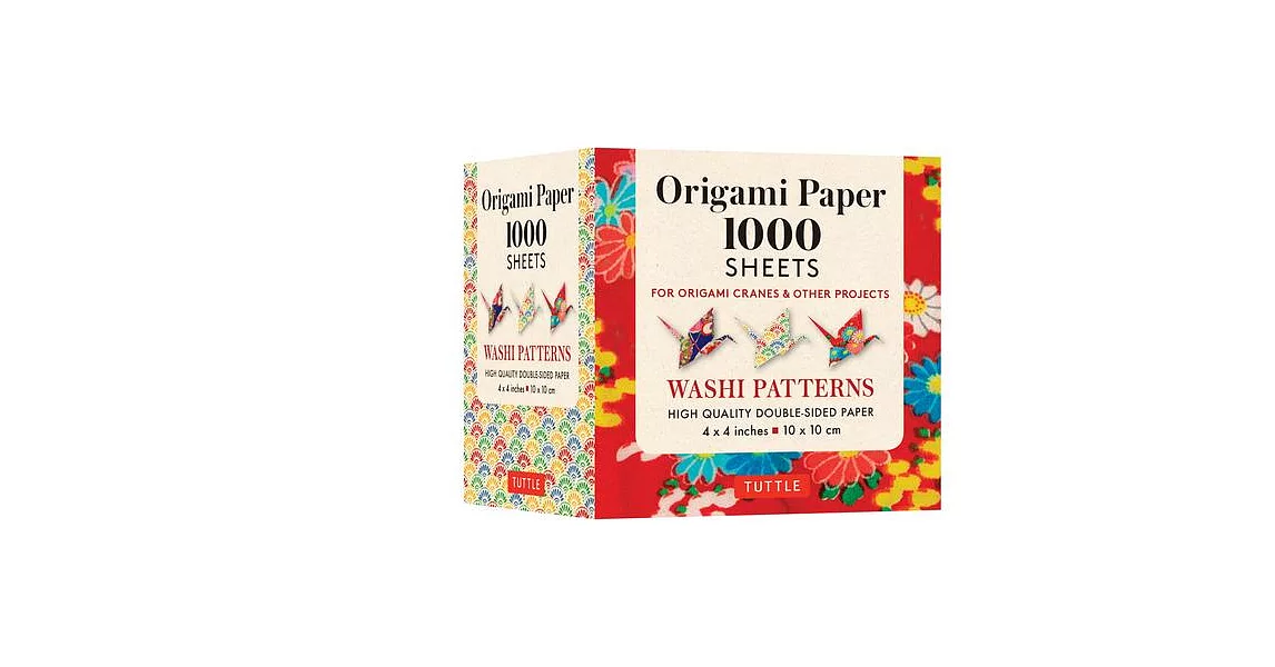 Origami Paper 1,000 Sheets Washi Cranes 4＂ (10 CM) | 拾書所