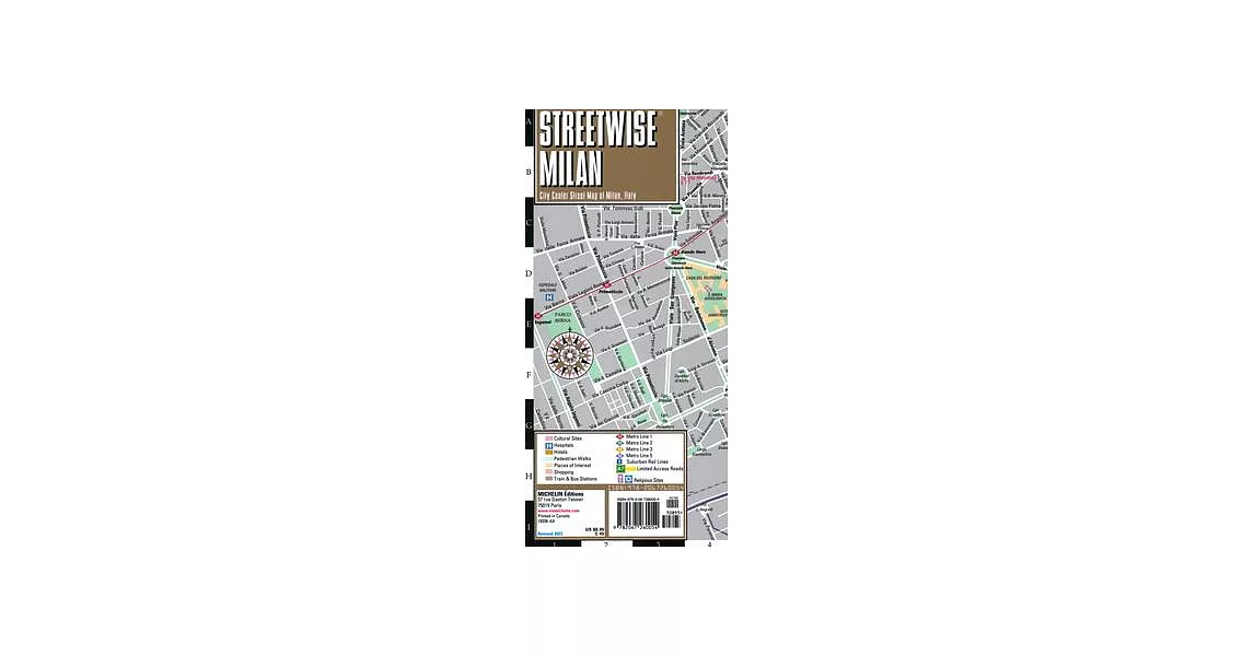 Streetwise Milan Map - Laminated City Center Street Map of Milan, Italy | 拾書所