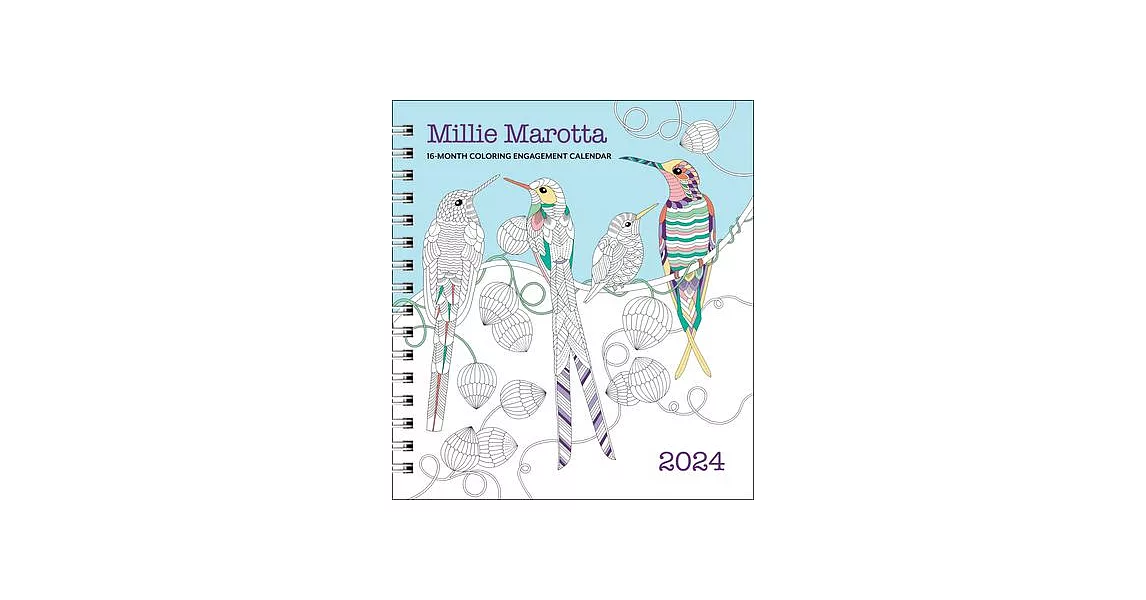 Millie Marotta 2024 16-Month Coloring Engagement Calendar | 拾書所