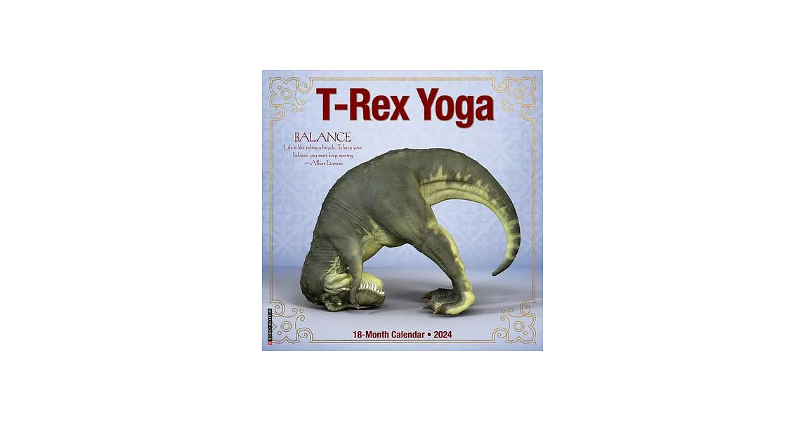 T-Rex Yoga 2024 12 X 12 Wall Calendar | 拾書所