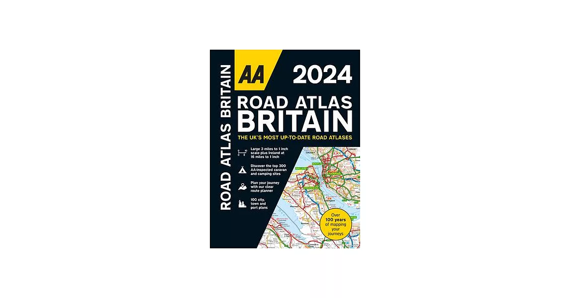 博客來AA Road Atlas Britain 2024 Spiral
