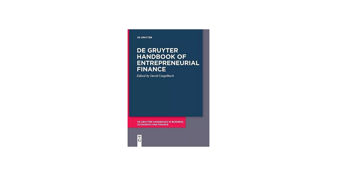 de Gruyter Handbook of Entrepreneurial Finance | 拾書所