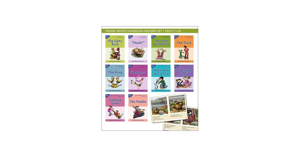 Phonic Books Dandelion Readers Set 1 Units 11-20 (Two-Letter Spellings Sh, Ch, Th, Ng, Qu, Wh, -Ed, -Ing, Le): Decodable Books for Beginner Readers Tw | 拾書所
