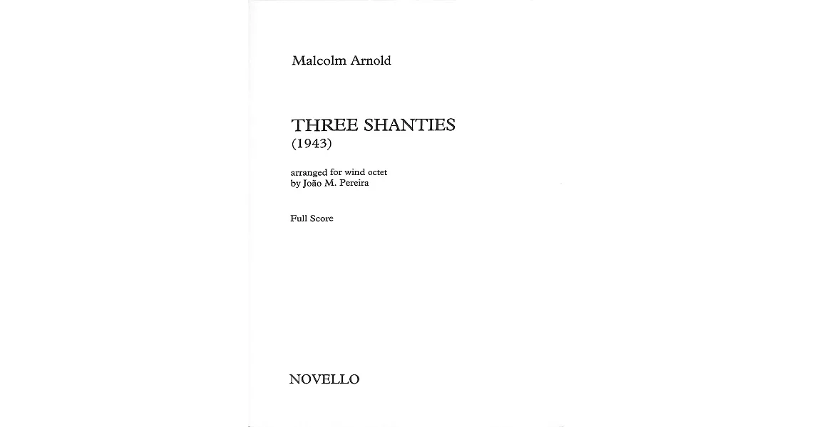 阿諾：Three Shanties 銅管樂團總譜與分譜 | 拾書所