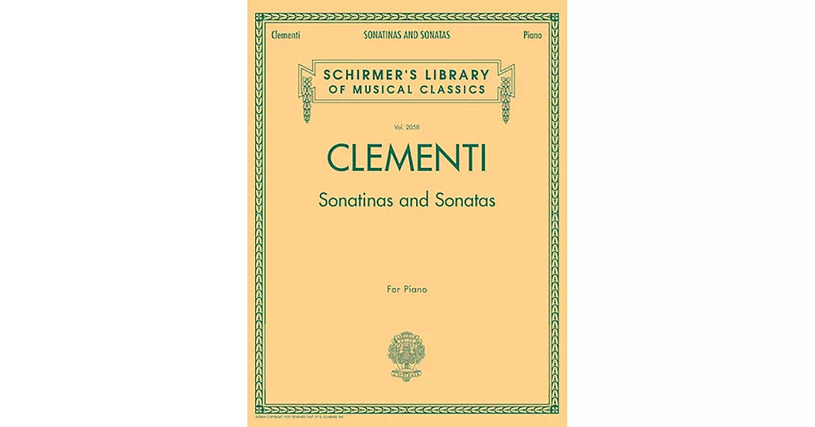 Clementi: Sonatinas and Sonatas (Schirmer Vol. 2058) | 拾書所