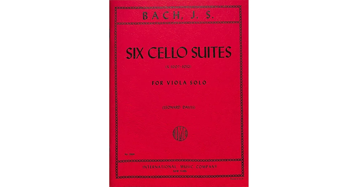 巴赫：六首大提琴無伴奏組曲作品1007-1012中提琴譜 戴維斯編曲 | 拾書所