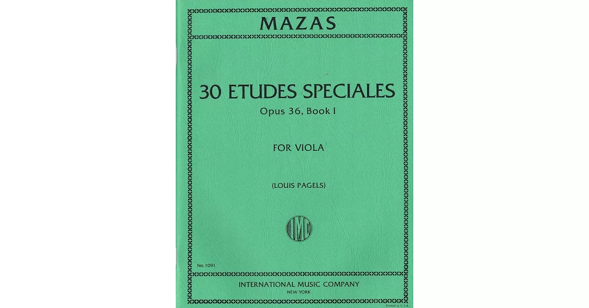 馬札斯：中提琴練習曲 作品36 第1冊 中提琴獨奏樂譜 | 拾書所