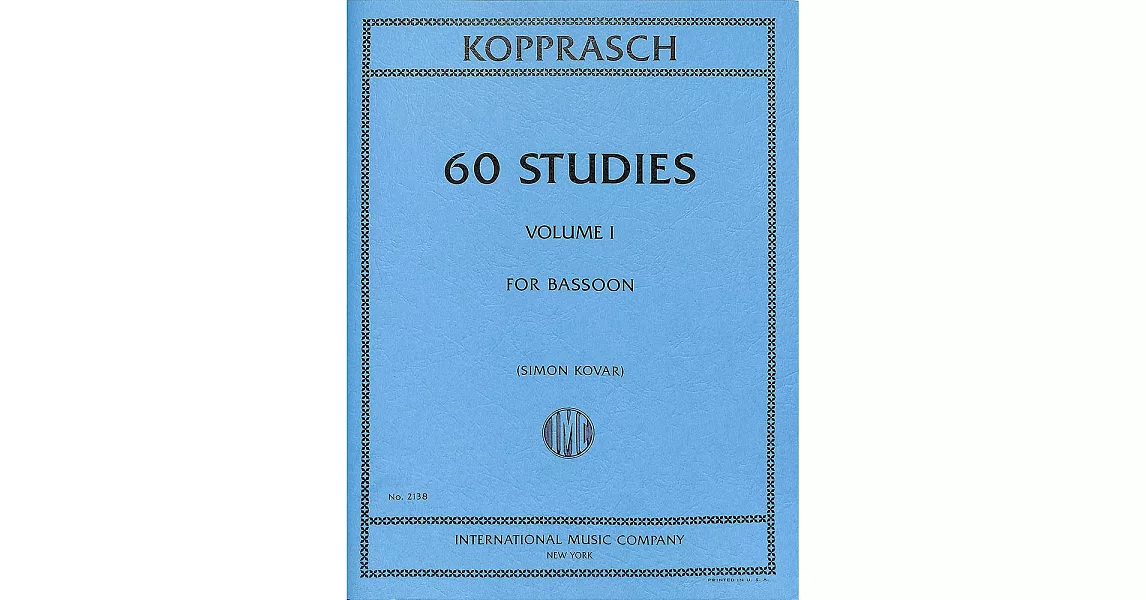 科普拉施：六十首練習曲 第1冊 低音管樂譜KOVAR Simon編曲 | 拾書所