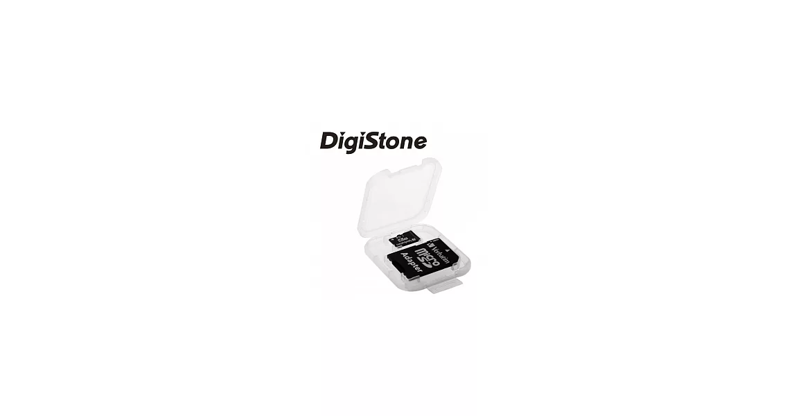 DigiStone 優質 Micro SD/SDHC 1片裝記憶卡收納盒/白透明色X3個(台灣製造!!)