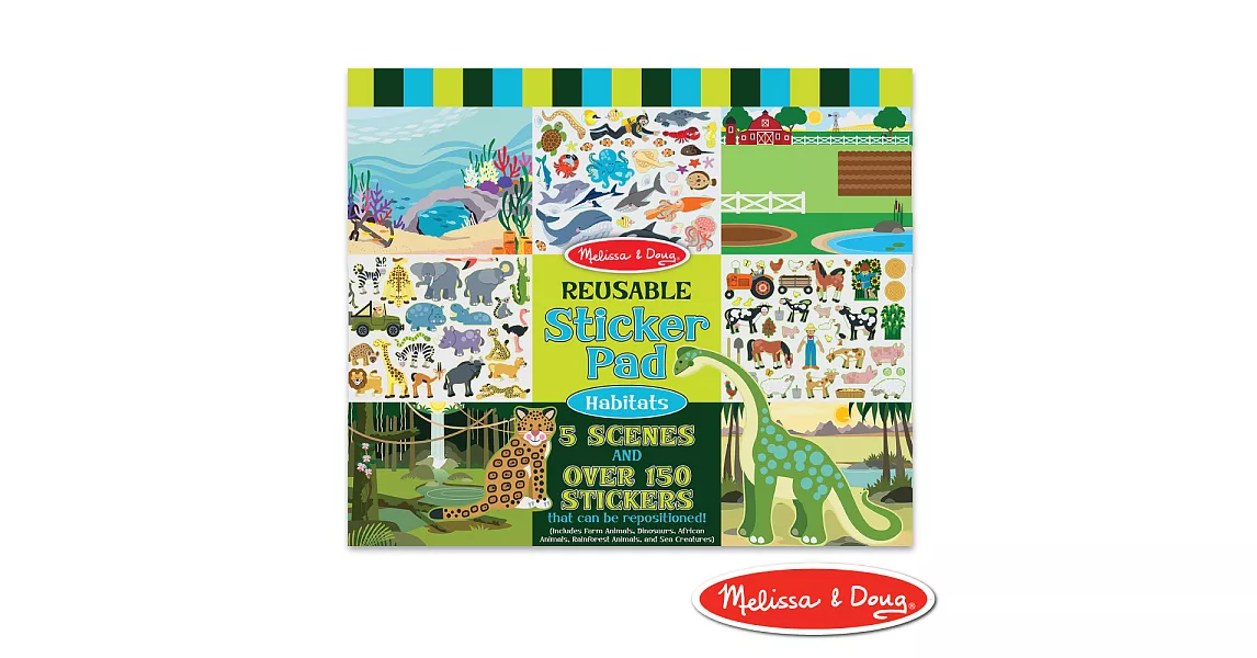 美國 Melissa ＆ Doug 可重複貼貼紙收藏簿 - 動物