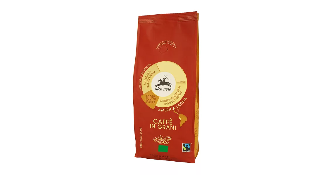 【Alce Nero有機尼諾】有機阿拉比卡摩卡咖啡豆(500g)