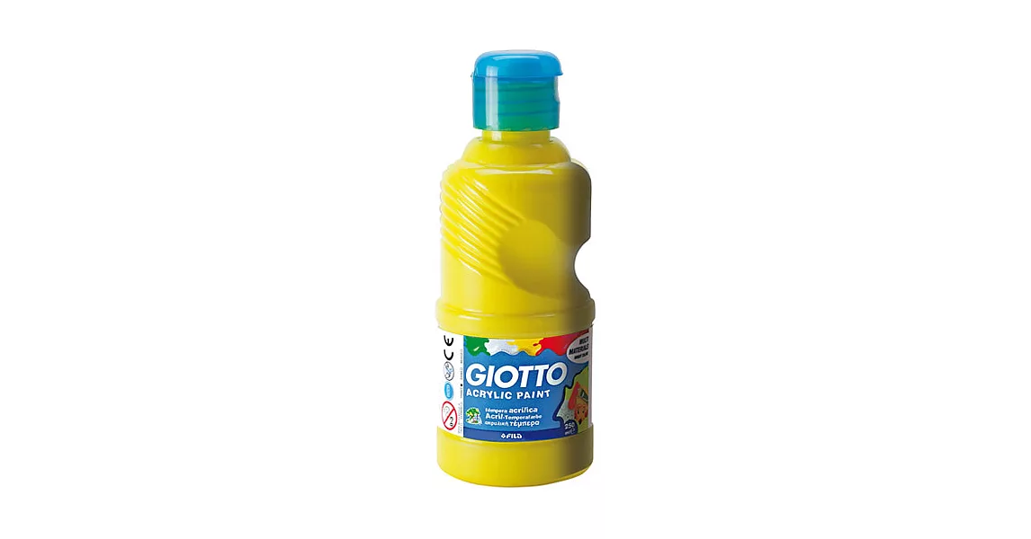 【義大利 GIOTTO】壓克力兒童顏料(單罐)250ml-黃