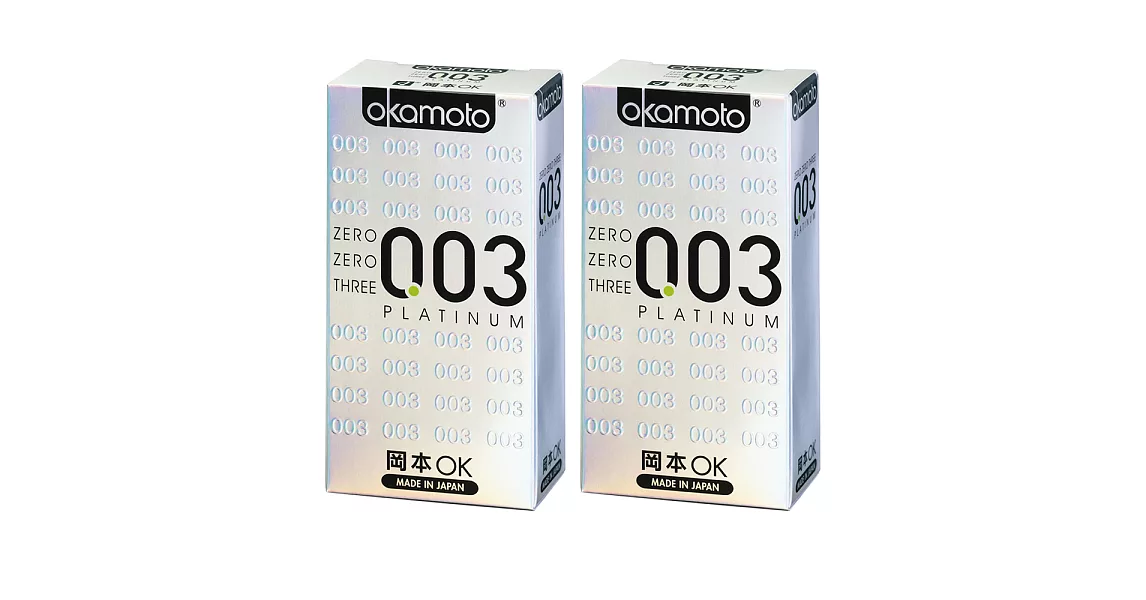 【岡本okamoto】003 Platinum白金 6片裝_2入組