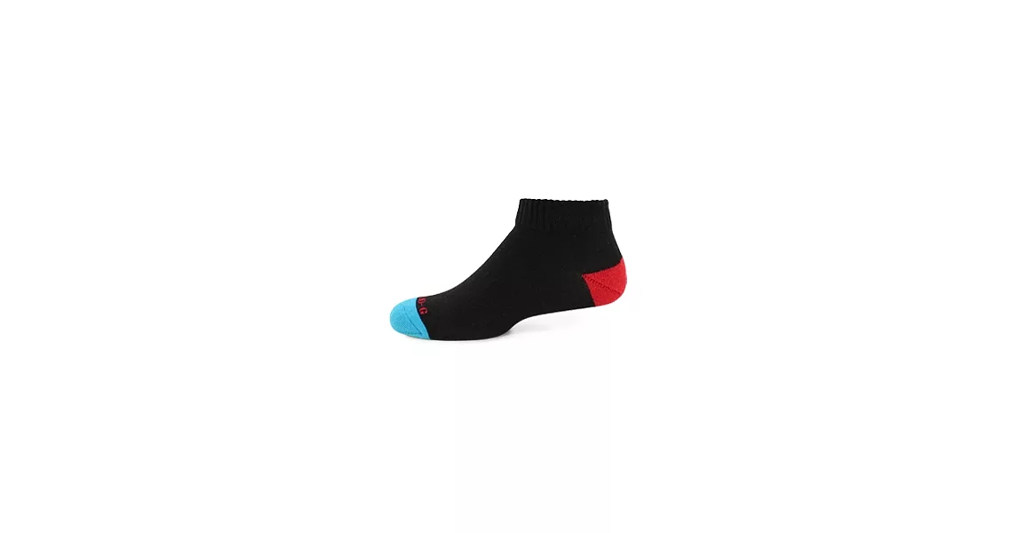 【 PULO 】活力高彩氣墊運動襪-黑-L