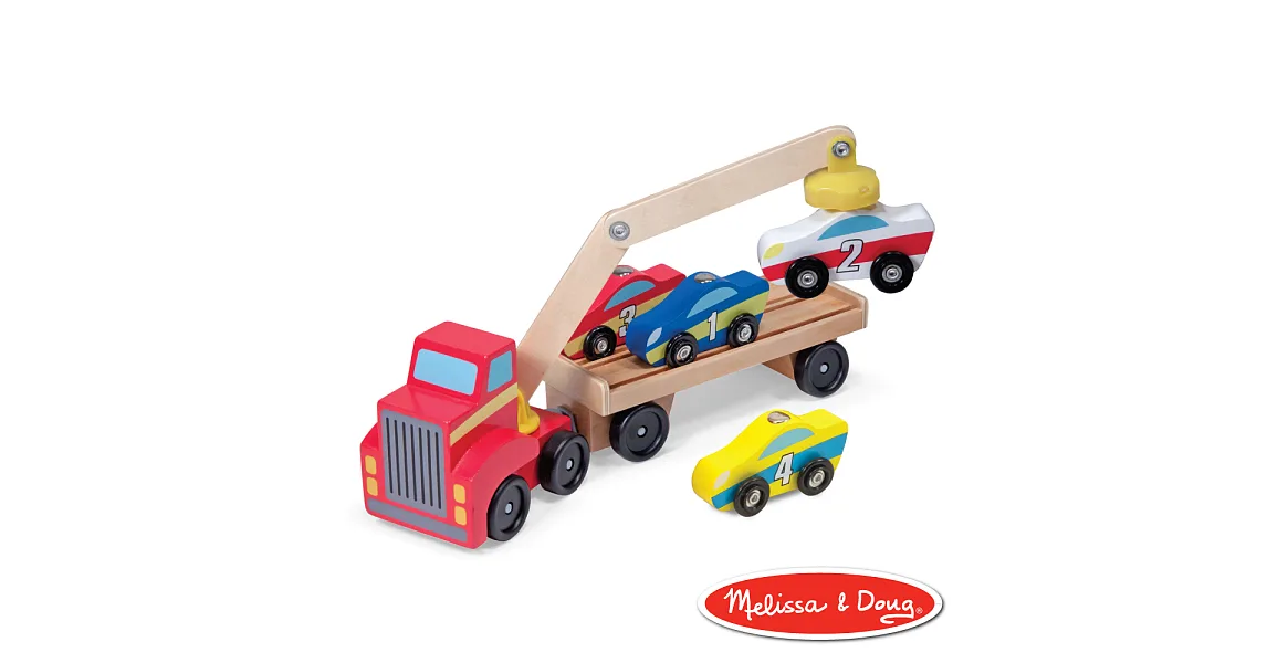 美國瑪莉莎 Melissa & Doug 原木交通工具 - 磁力吊車