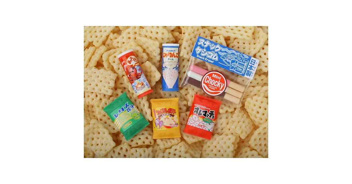 【iwako】日本製 NO PVC 環保造型橡皮擦 日本零食造型（隨機四入）