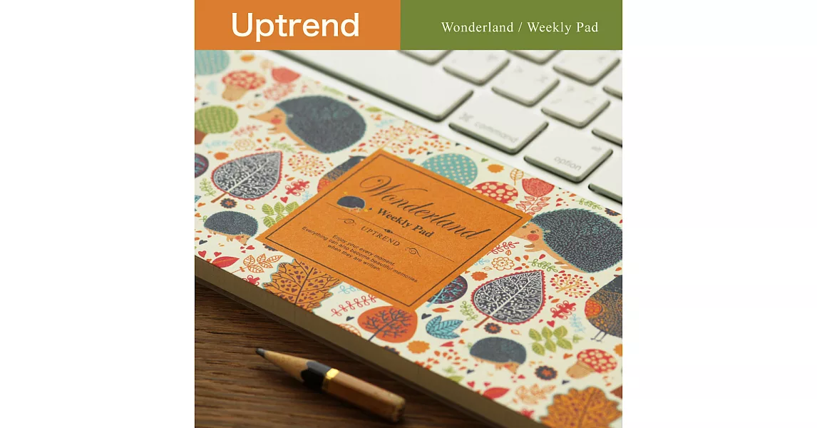 Uptrend Wonderland│ Weekly Pad電腦週記本‧刺蝟與鳥