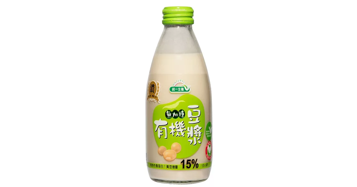 【統一生機】有機無加糖豆漿(箱)/ 245ml*24瓶