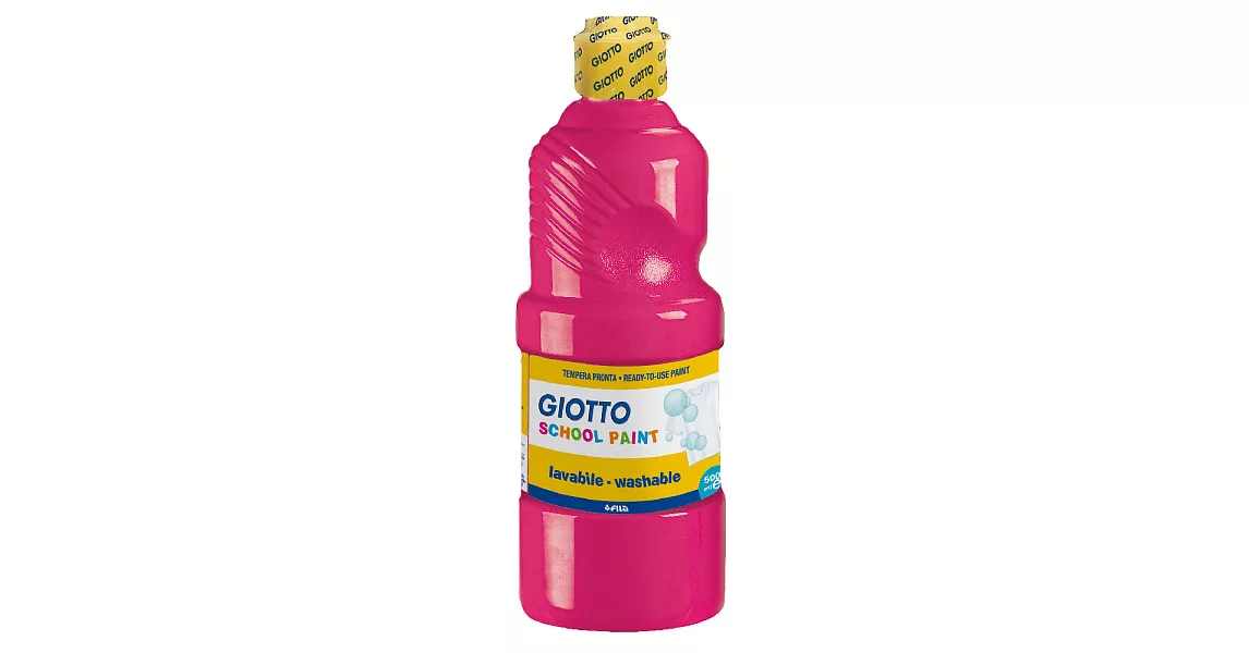 【義大利 GIOTTO】可洗式兒童顏料500ml(單罐)桃紅