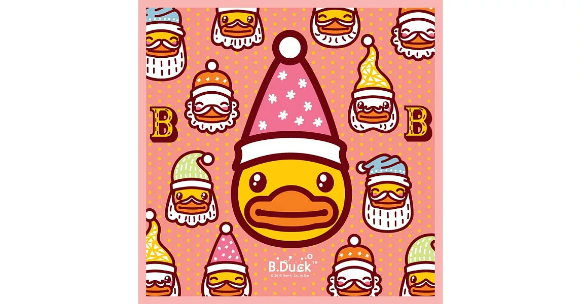 日本Pikka Pikka世界最細纖維毛孔潔淨布 /黃色小鴨B.Duck _翹鬍子聖誕帽
