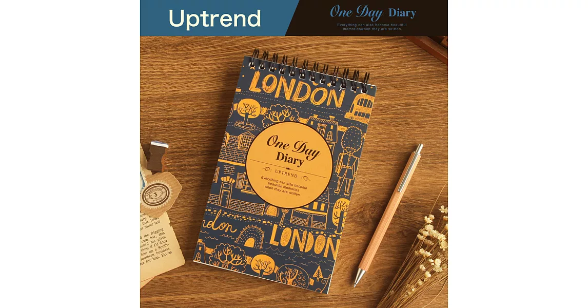 Uptrend one day diary│倫敦散步哲學(線圈本)