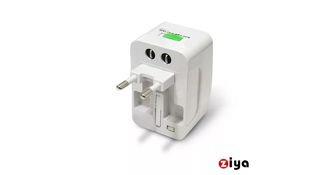 [ZIYA] 多國充電器轉接頭/國際充電器插座頭 (4in1 美規US+歐規EU+澳規AU+英規UK)