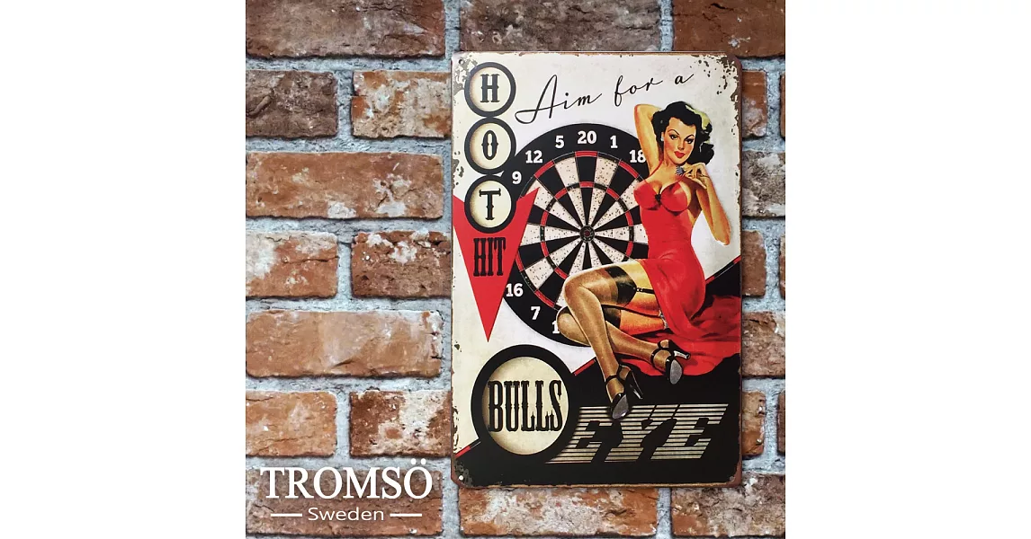TROMSO紐約街頭廣告鐵牌-飛鏢女郎