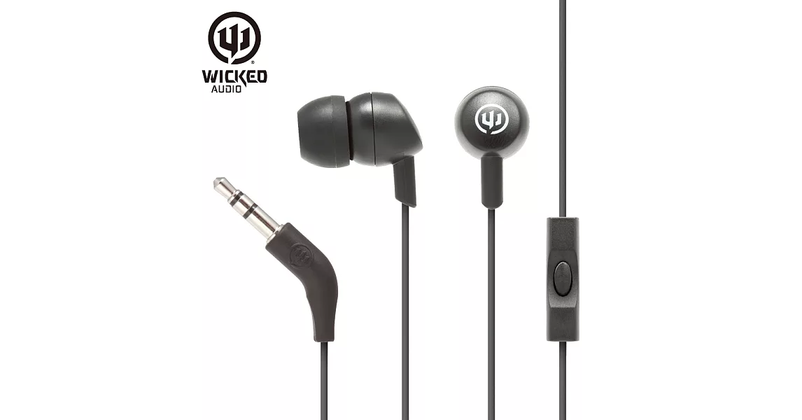 美國危客 Wicked Audio WI-1350 入耳式線控耳機 黑色