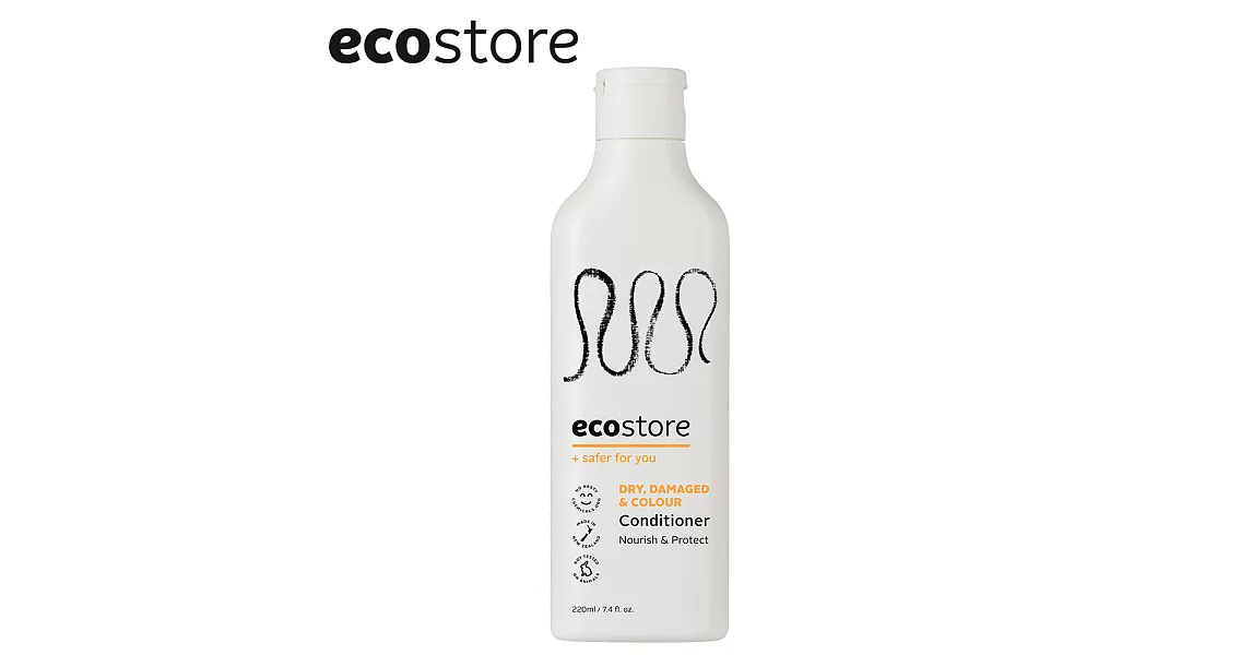 【ecostore】純淨潤髮乳-220ml/乾燥受損染燙