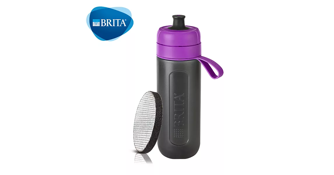 德國BRITA Fill &Go Active 運動濾水瓶600ml (內含1入濾片)紫色