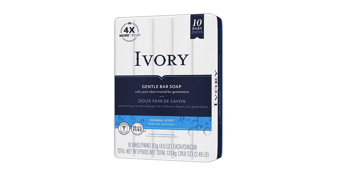 美國 IVORY清新香皂(113g/4oz) ×10入